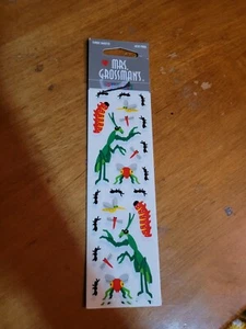 Mrs. Grossman's Insects Caterpillar Mantis Drangonfly Vintage Stickers NEW - Picture 1 of 2