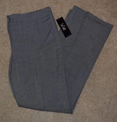 New Le Suit Sz 12 Dress Pants Gray Straight Leg Lined - Image 1 of 3