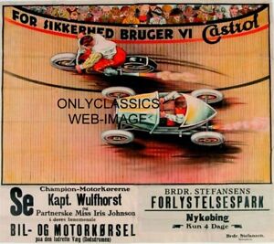 1930s WALL OF DEATH DAREDEVIL MOTORCYCLE MIDGET RACING CAR POSTER PRINT GRAPHICS