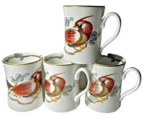 Tazas Fitz & Floyd Faisan Rouge Birds (4) Japón descontinuadas - Imagen 1 de 10