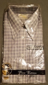 70's Kentfield First Edition Button Dress Shirt Size 15.5-33 Long Sleeve NOS - Picture 1 of 3