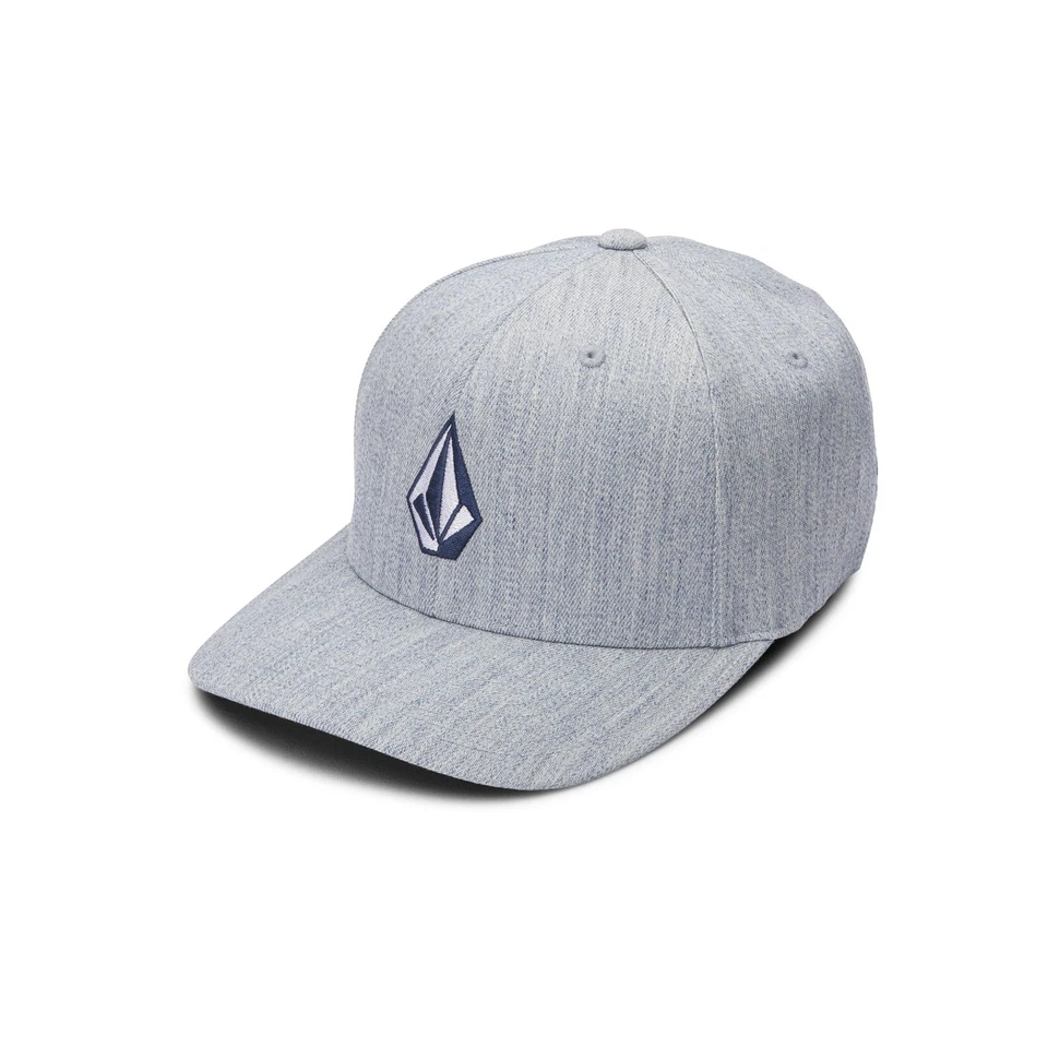 Volcom Cap Flexfit Mens Curved Peak 6 Panel Full Stone Heather Denim Blue - Image 1 of 2