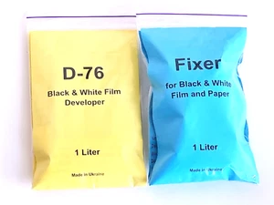 Kit D-76 développeur de films noir et blanc + fixateur universel, mélanges de poudre à 1 litre - Photo 1/7
