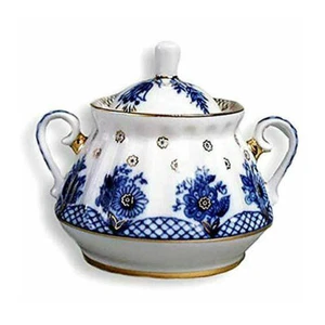 Lomonosov Table Wear Porcelain 'Basket' Sugar Bowl - Picture 1 of 1