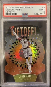 LEBRON JAMES 2017-18 PANINI REVOLUTION LIFTOFF! DIE CUT #5 PSA 9 MINT CAVALIERS - Picture 1 of 2