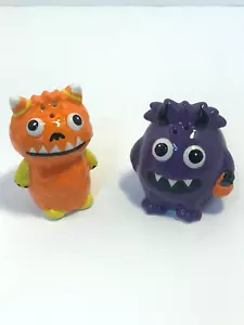 Halloween lila und orange Salz und Pfefferstreuer große Augen Monster Tiere - Bild 1 von 13