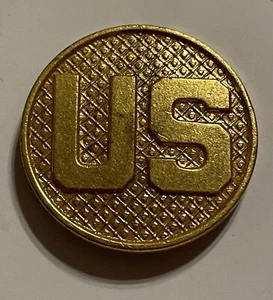 WWI US ARMY AEF COLLAR DISC US DOUGHBOY GILT TYPE I BIN#S1C - Picture 1 of 5