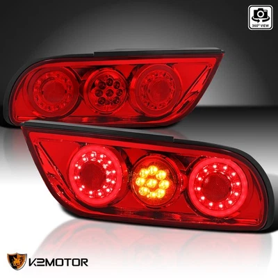 Fits 1991-1998 180SX RPS13 / 240SX S13 S14 JDM Red Full LED Tail Lights Lamps Foto 1 de 4