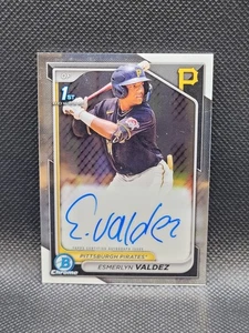 2024 Bowman Chrome ESMERLYN VALDEZ auto - RC - 1° - Pittsburgh Pirates - Foto 1 di 2