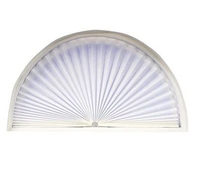 Redi Shade Arch Light Filtering Pleated Fabric Shade 72x36 – White - Image 1 of 4