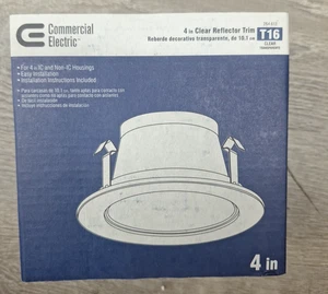 Commercial Electric 4 in. Chrome Recessed Reflector Trim - Picture 1 of 2
