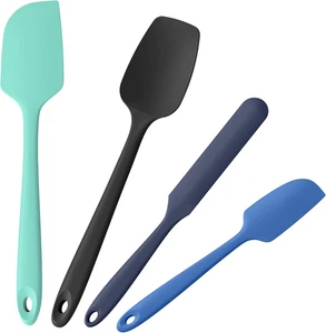 4-Piece Silicone Spatula Scrapers: 600°F Heat Resistant Food Grade Kitchen BPA - Picture 1 of 15