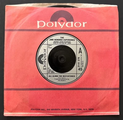 THE JIMI HENDRIX EXPERIENCE All Along The Watchtower Vinyl Record Import 45 RPM - Image 1 of 2