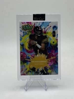 Wild Card Splat Ben Roethlisberger 2025 1/1 lámina paralela Steelers Q Foto 1 de 2