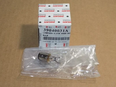 Light Bulb 12V 5/21W Ducati 748 996 999 Monster Supersport ST4 NEW OEM 39040031A - Image 1 of 2