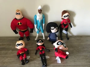 Lote 7 Peluche Disney Increíbles Familia FROZONE EDNA BOB HELEN JACK DASH VIOLETA - Imagen 1 de 9