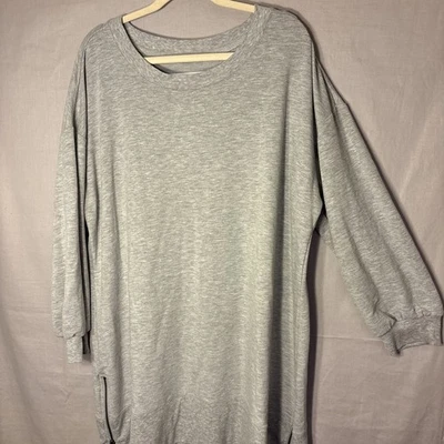 Lavandería Francesa, Proyecto Sudadera, Túnica, Talla 1X, Gris, Espaciosa y Cómoda Foto 1 de 4