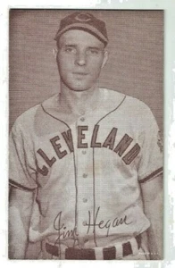 1947-66 Exhibits Jim Hegan Baseball Card Cleveland Catcher Very Good NM - Picture 1 of 5