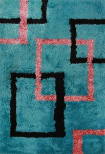 Modern Shaggy Abstract Rug Hand-tufted Plush Carpet 6x9 ft - Picture 1 of 15