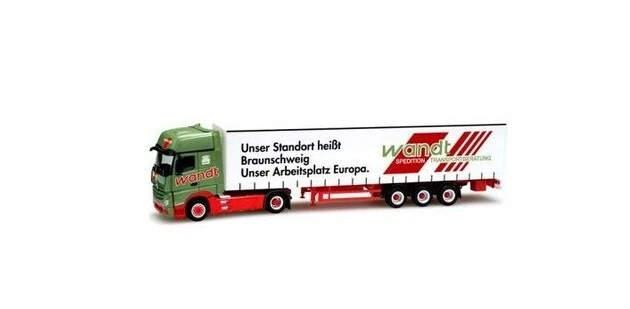 HERPA - Camion avec semi tautliner MERCEDES Actros Giga de l'entreprise WANDT... - Photo 1/1