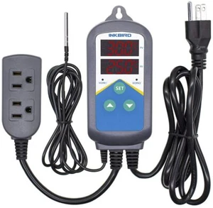 Inkbird Dual Heater Thermostat Pre-Wired Temperature Smart Controller 110V Timer - Picture 1 of 12