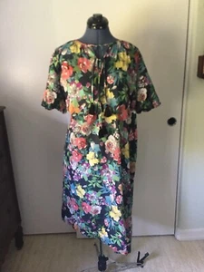 Johnny Was Zahava Midi-Boho-Kleid mit Bindeband am Ausschnitt fließend Damengröße Small - Bild 1 von 10