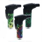2 X Colourful Leaf Stand Up Blow Torch Jet Lighter Cigarette Flame Tobacco Mull
