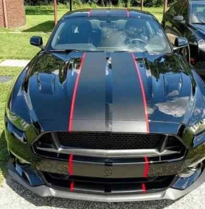Ford Mustang Bonnet Stripes Graphics Any Year Any Model Decals Rally - Picture 1 of 4