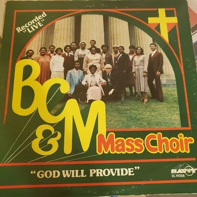 BC&M Mass Choir God Will Provide Vinyl LP NM Savoy 1990 Savoy Church Gospel  - Image 1 of 4
