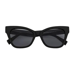 AUDREY - Womens Oversize Mid Century Modern Cat Eye Sunglasses Black Smoke - Picture 1 of 8