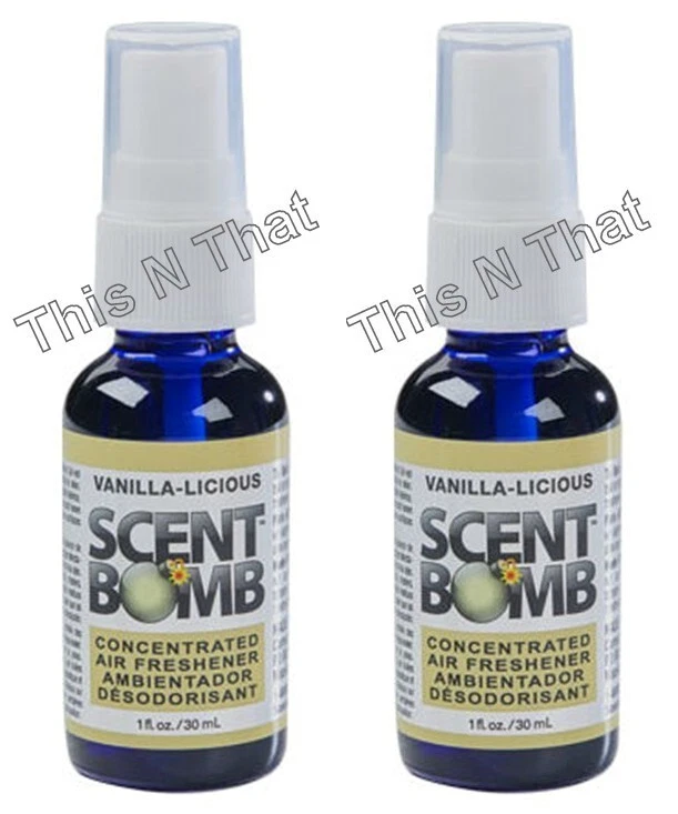 2 Vanilla-Licious Scented Home/Car Air Freshener Scent Bomb Highly Concentrated