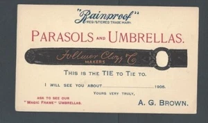 1905 UX18 Mint Face WPrinted Back Parasols & Umbrellas Rainproof Co Magic---- - Picture 1 of 1
