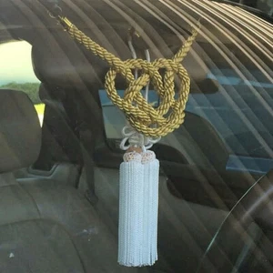 New Vip Charm Junction Produce JDM Fusa White Kiku JP Knot Gold Kin Tsuna Rope - Picture 1 of 8