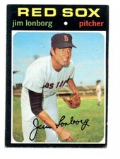 1971 TOPPS BOSTON RED SOX JIM LONBORG #577 MID GRADE  