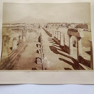 Pompeji 2 Ansichten Ansicht des Zivilforums Vintage Album Albendruck 25cm - Bild 1 von 17
