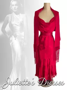 BNWT Country Casuals Devore Silk Cowl Neck Evening Dress & Matching Wrap Size 16 - Picture 1 of 7