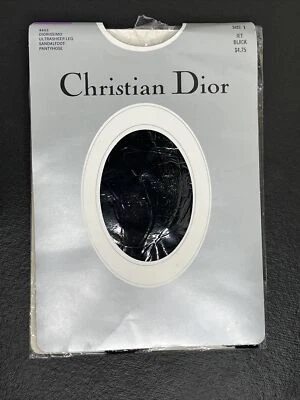 Calcinha CHRISTIAN DIOR Diorissimo Ultra Transparente Sandália Pé 4443 Tamanho 1 JET BLACK - Imagem 1 de 4
