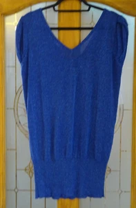 Evie long line royal blue sparkle tunic with tie back size 18.20 - Picture 1 of 3