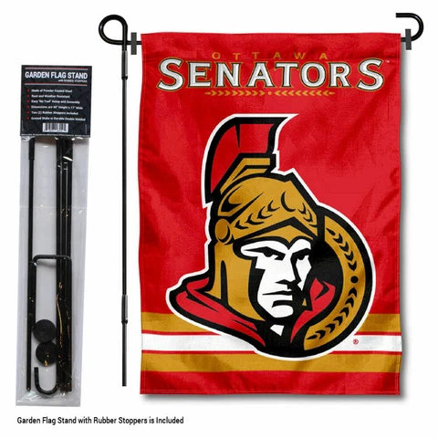 Ottawa Senators Garden Flag and Yard Pole Stand Included Cover