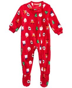 Family PJs Santa & Friends Matching One-Piece Christmas Pajamas 6-9 Months #4386