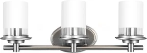 3-Light Bathroom Vanity Light Fixtures with Glass Shade, Sconces Wall Lighting f - Picture 1 of 7