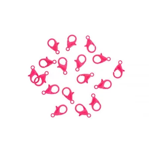 Broches de langosta esmalte rosa 14 mm x 8 mm - 10 broches - FF281 - Imagen 1 de 2