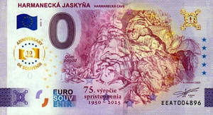 Null Euro Schein - 0 Euro - Slowakei - Harmanecka Jaskyna 2025-8 Anniversary - Bild 1 von 1