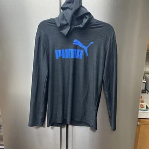 Puma Boy’s Hoodie Long Sleeve T-shirt Black Size Large 14/16 - Picture 1 of 4