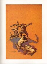 1977 full Color Plate "Land Of Terror" by Frank Frazetta Fantastic GGA Print