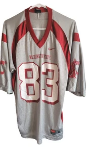Washington State Cougar NCAA Nike Football Jersey #83 Mens Small Gray - Picture 1 of 9