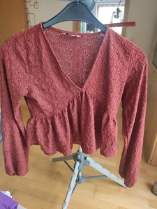 Damen-Shirt+Gr. M+Rost+ Pigalle+Chic+Ausbrenner Musterung - Bild 1 von 7