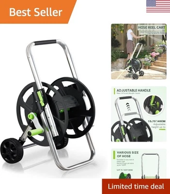 Carro de carrete de manguera duradero resistente a la intemperie con ruedas - Fácil montaje | 75-150 pies Foto 1 de 4