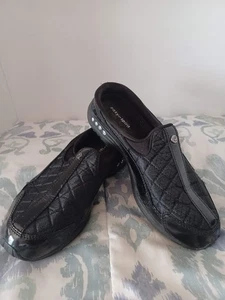 Easy Spirit Traveltime Quilted Slip-On Black Comfort Mule Shoes Size 7W - Picture 1 of 9