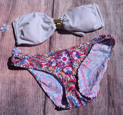 JUEGO DE BIKINI BANDEAU ACOLCHADO MIX & MATCH TALLA UK 8 EU 36 C17 Foto 1 de 2